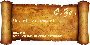 Orendt Zsigmond névjegykártya