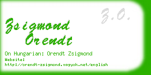 zsigmond orendt business card